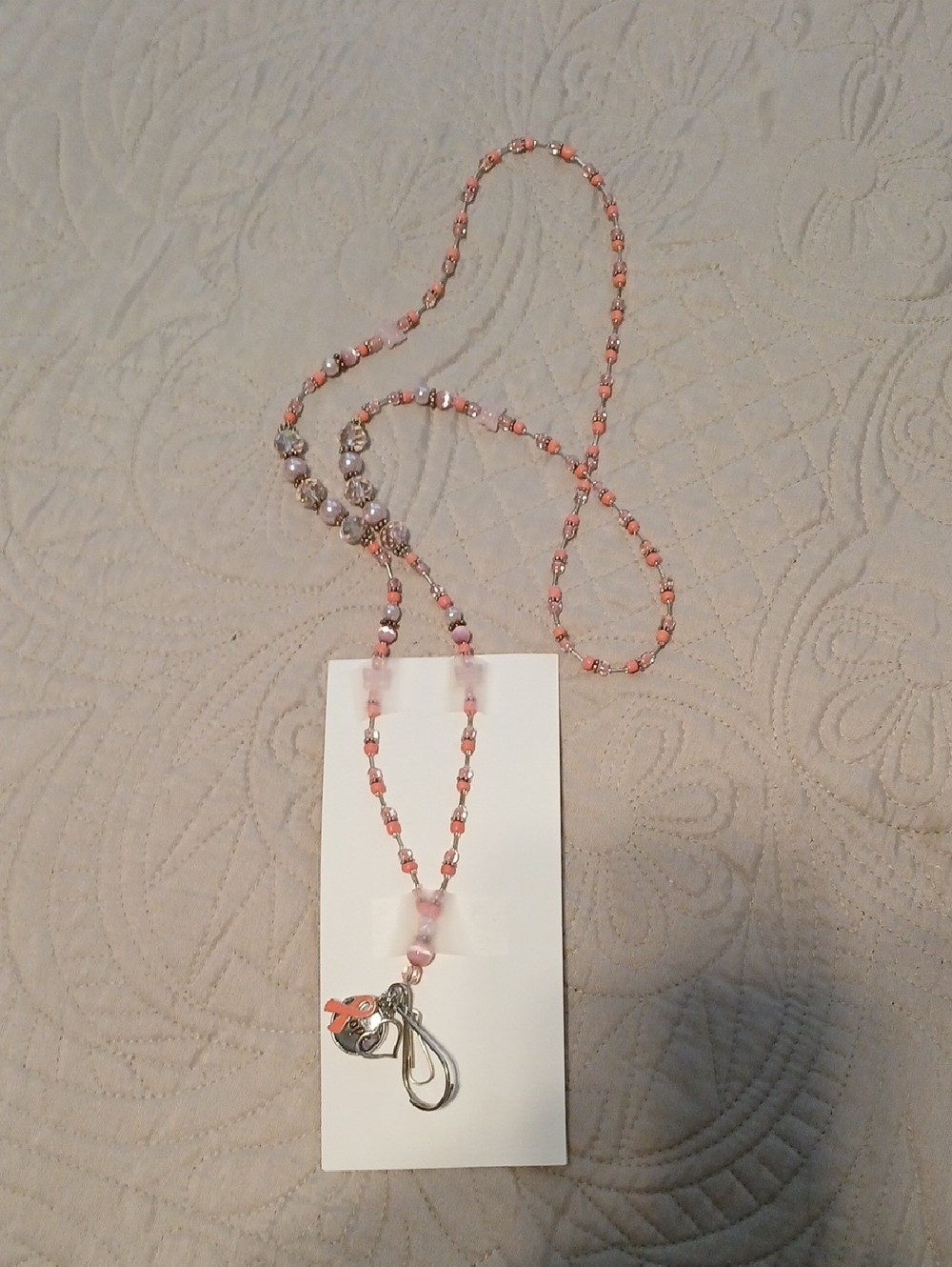 ☀️☀️Pink Beaded Heart Charm Necklace - Women Jewelry
